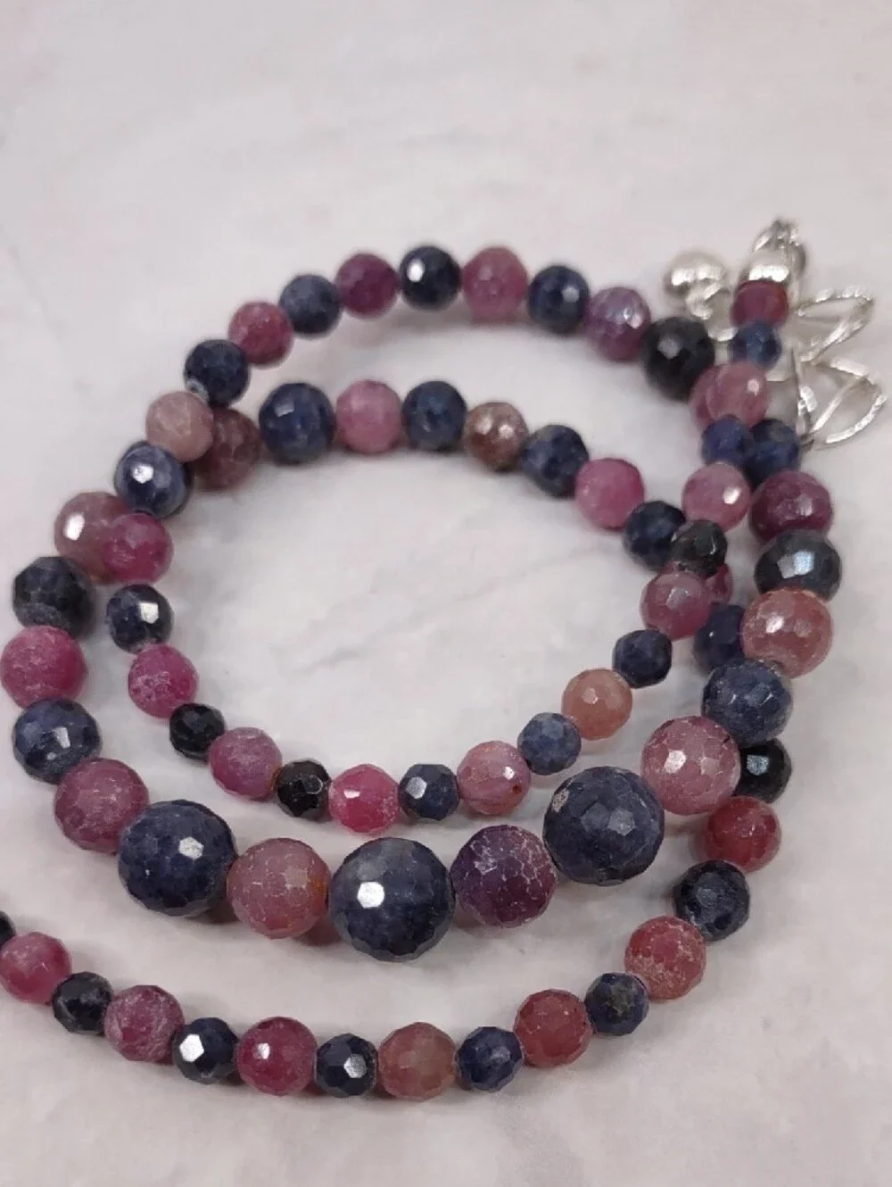 Jay King Faceted Ruby/Sapphire Gemstone Necklace